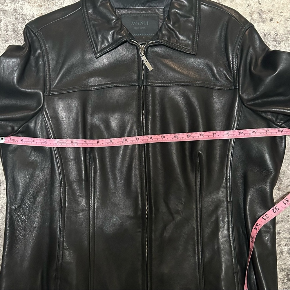 Avanti / Vintage Black Leather Jacket size XL - Picture 8 of 8